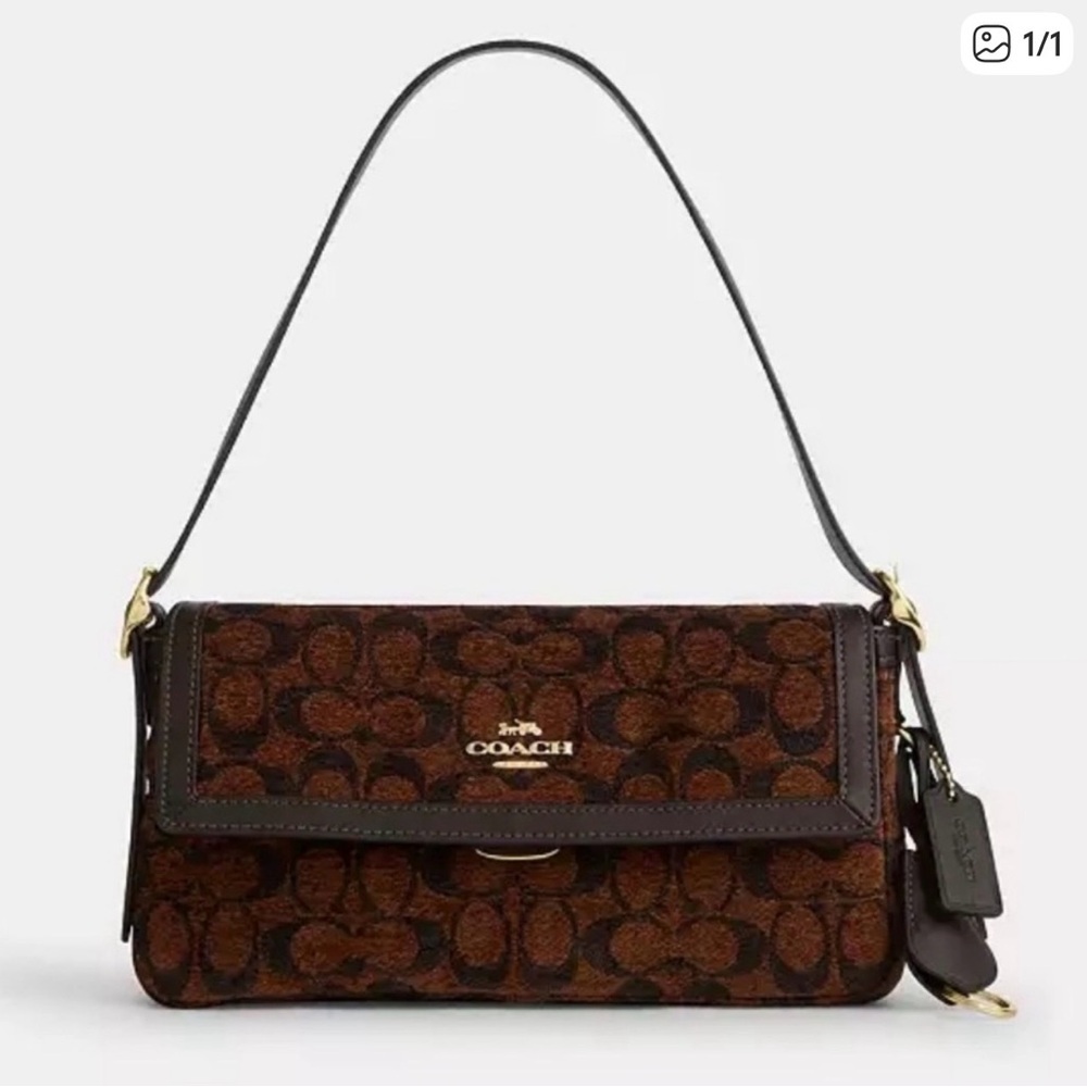 Coach Etta Small Flap Shoulder Bag ✨🤎